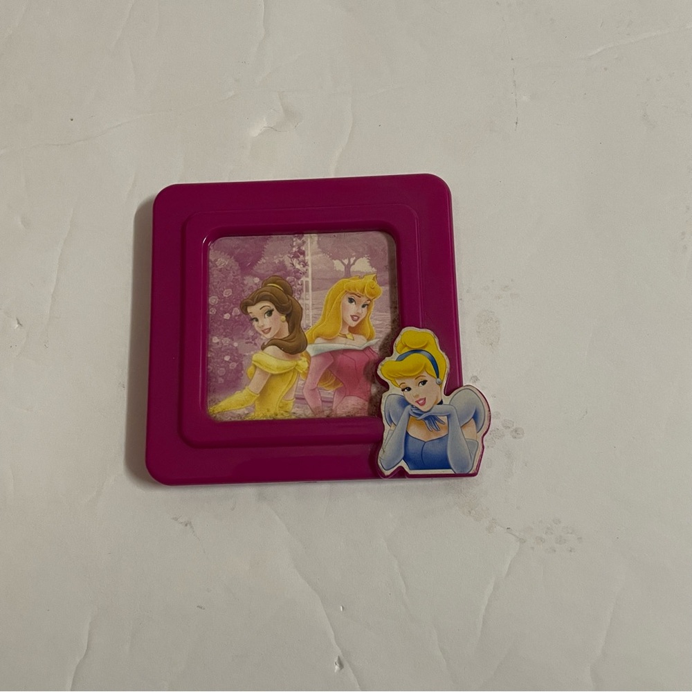 Vintage Disney Princess Dark Pink Mini Picture Frame 3.5 x 3.5 inches